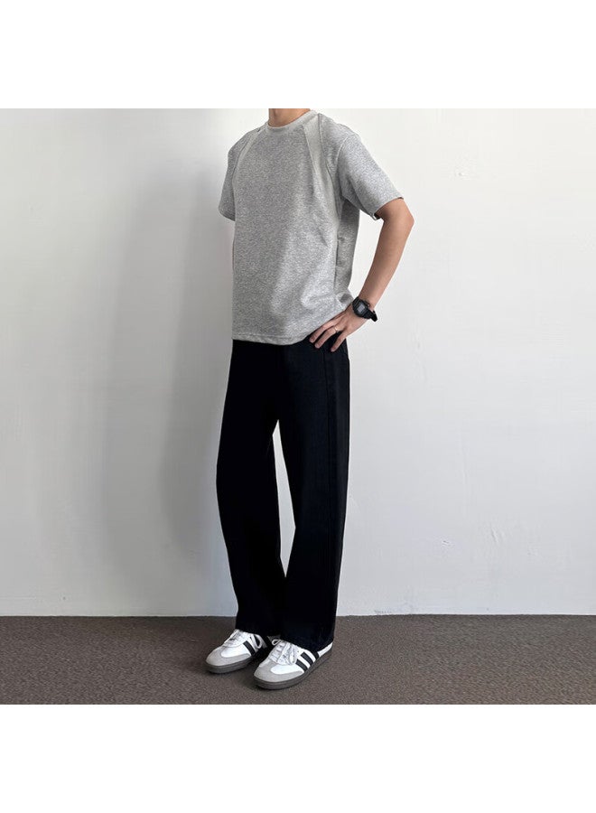 Swamp Area American Retro Loose Straight-leg Men's Autumn And Winter Washed Jeans, Casual Versatile Long Pants K882 Black 2XL - Image 3