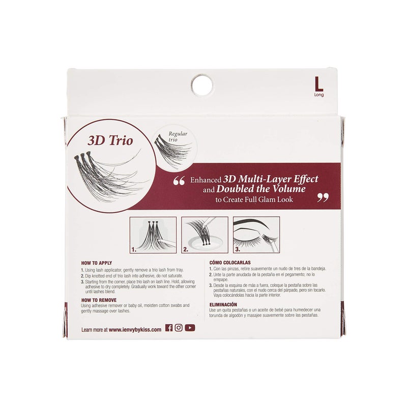 i.Envy i-ENVY 3D Trio Ultra Black Long Lashes (3 PACK) - Image 3