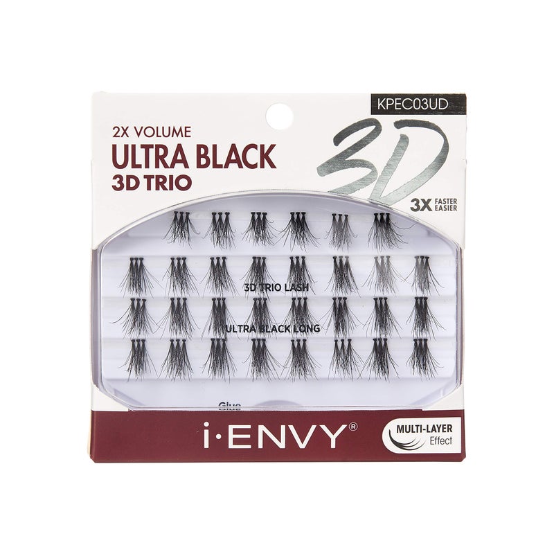 i.Envy i-ENVY 3D Trio Ultra Black Long Lashes (3 PACK) - Image 2