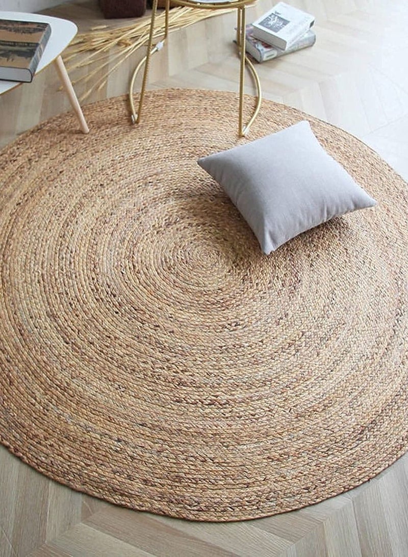 LINGWEI Natural Jute Rug Carpet Jute Carpet Hand Jute Carpet For Living room Bedroom Hallway Hand Made Area Jute Carpet Doormat Natural Braided Floor Mat For Kitchen Seagrass Rug
