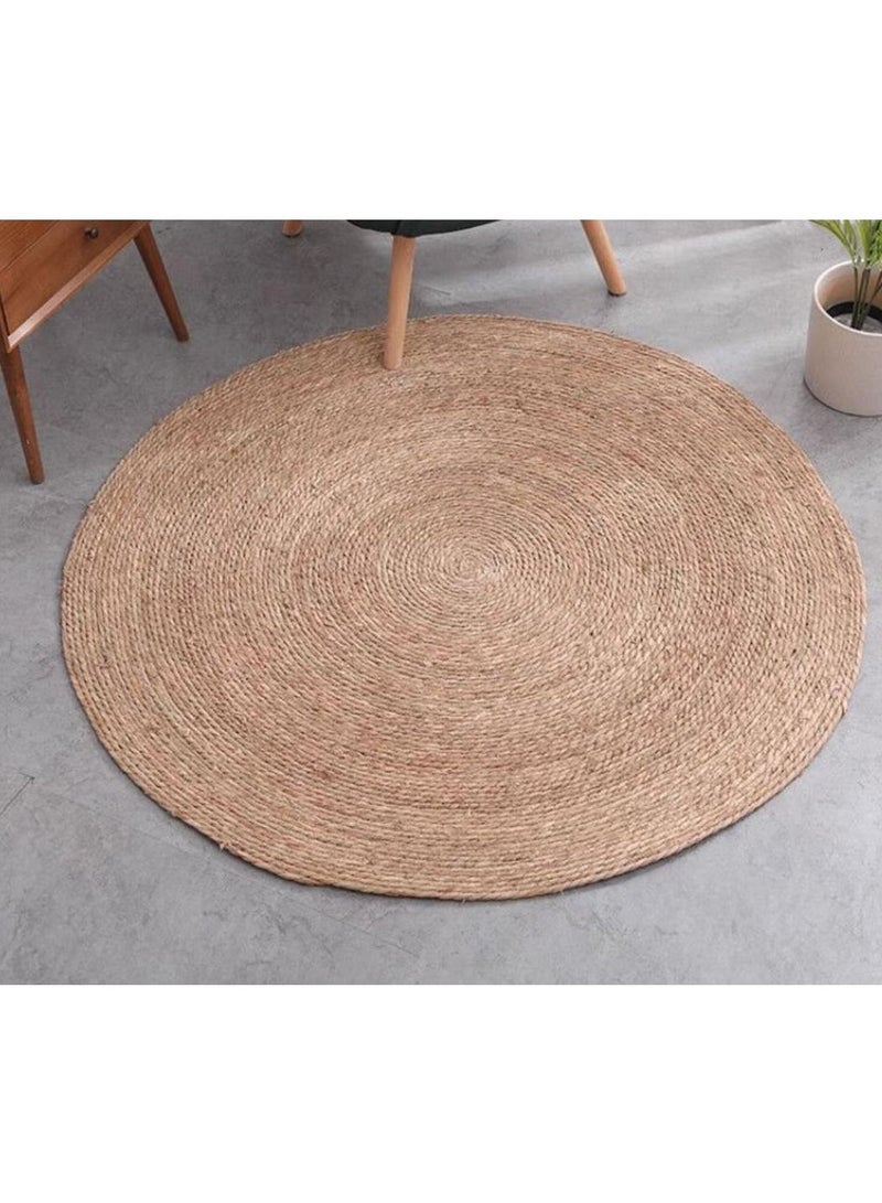 LINGWEI Natural Jute Rug Carpet Jute Carpet Hand Jute Carpet For Living room Bedroom Hallway Hand Made Area Jute Carpet Doormat Natural Braided Floor Mat For Kitchen Seagrass Rug