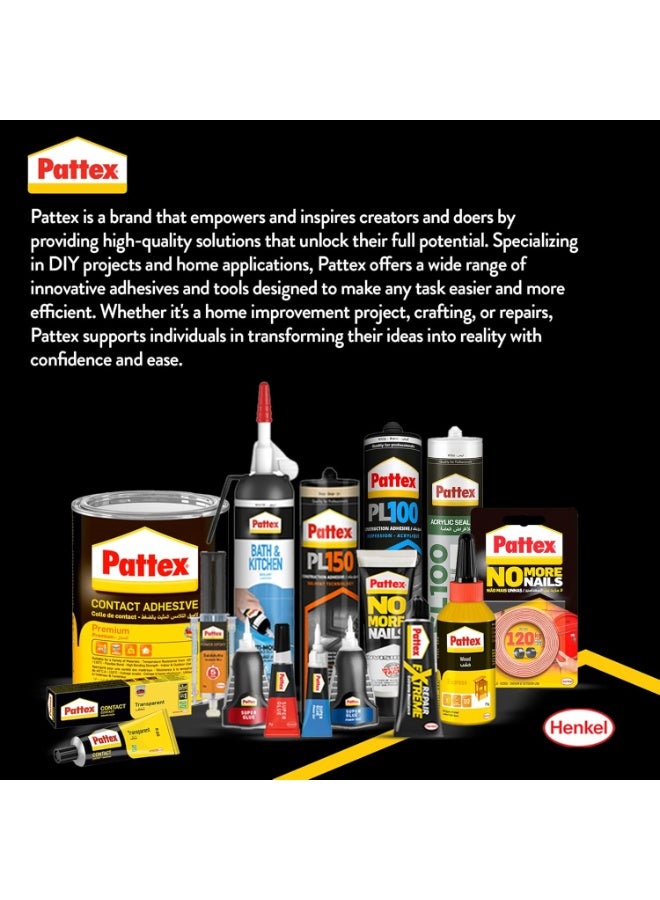 باتكس مانع تسرب سيليكون ممتاز للمطابخ والحمامات من باتكس SF525، مقاوم للعفن، مثالي للاستحمام والمراحيض والبلاط، سهل الاستخدام للحمامات، عبوة من 1 × 280 مل - Image 4