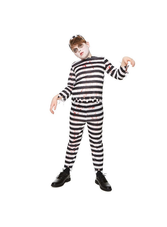 Party Magic Zombie Prisoner Boy Costume - S