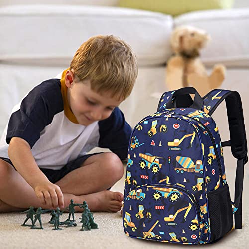BTOOP Backpack for Kids Boys Girls Preschool Kindergarten Bookbag Set with Lunch Box Truck Toddler School Bag, navy Blue - Image 5