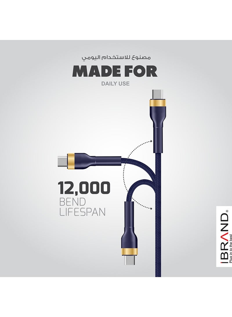 أي براند آي براند كابل شحن سريع USB من النوع C 100 سم (أسود)  - Image 3