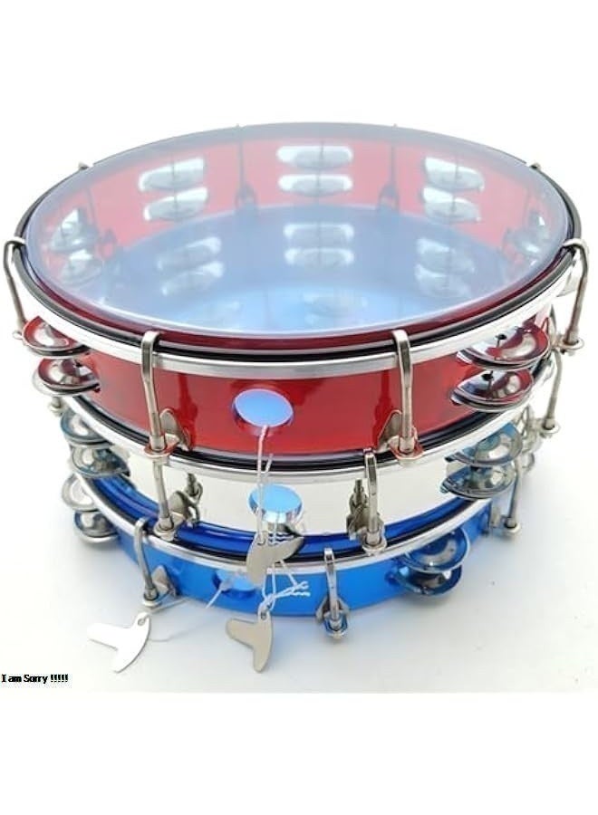 Green Tiger Handheld Double Row Tambourine Percussion Drum - Multiple Colors Available - Image 4