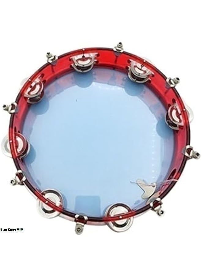 Green Tiger Handheld Double Row Tambourine Percussion Drum - Multiple Colors Available - Image 1