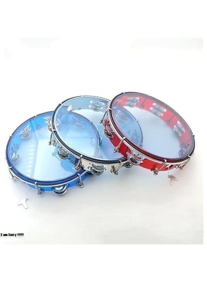 Green Tiger Handheld Double Row Tambourine Percussion Drum - Multiple Colors Available - Image 2