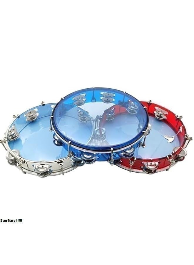 Green Tiger Handheld Double Row Tambourine Percussion Drum - Multiple Colors Available - Image 5