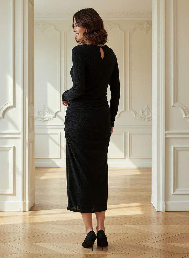 2Xtremz Bodycon Midi Dress with Ruched Accent - Image 3