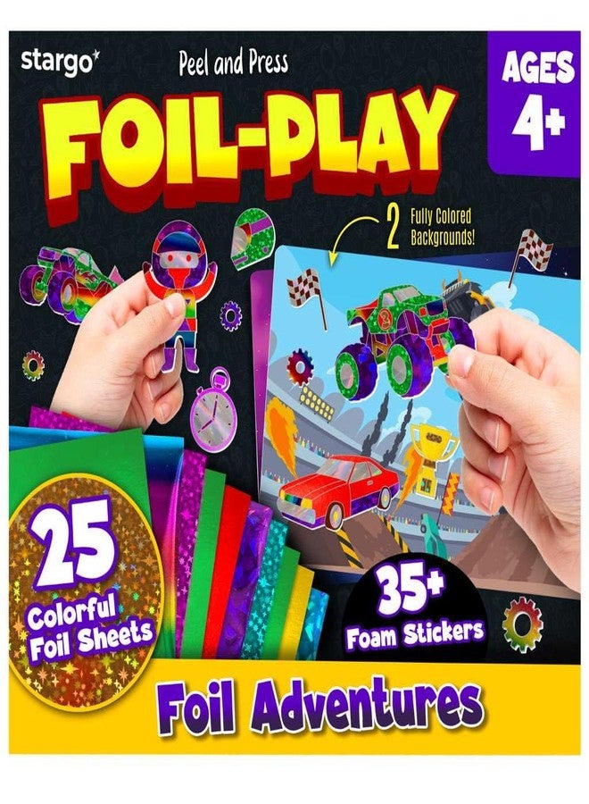 stargo 2 Pack - Foil Art Kit for Kids, Fun Craft Set with Stickers & Foil Sheets - Creative Arts & Crafts Activities for Gifts, Birthday Party, Girls, Boys Ages 4-8, 4-6, 5 6 7 8 - Image 1