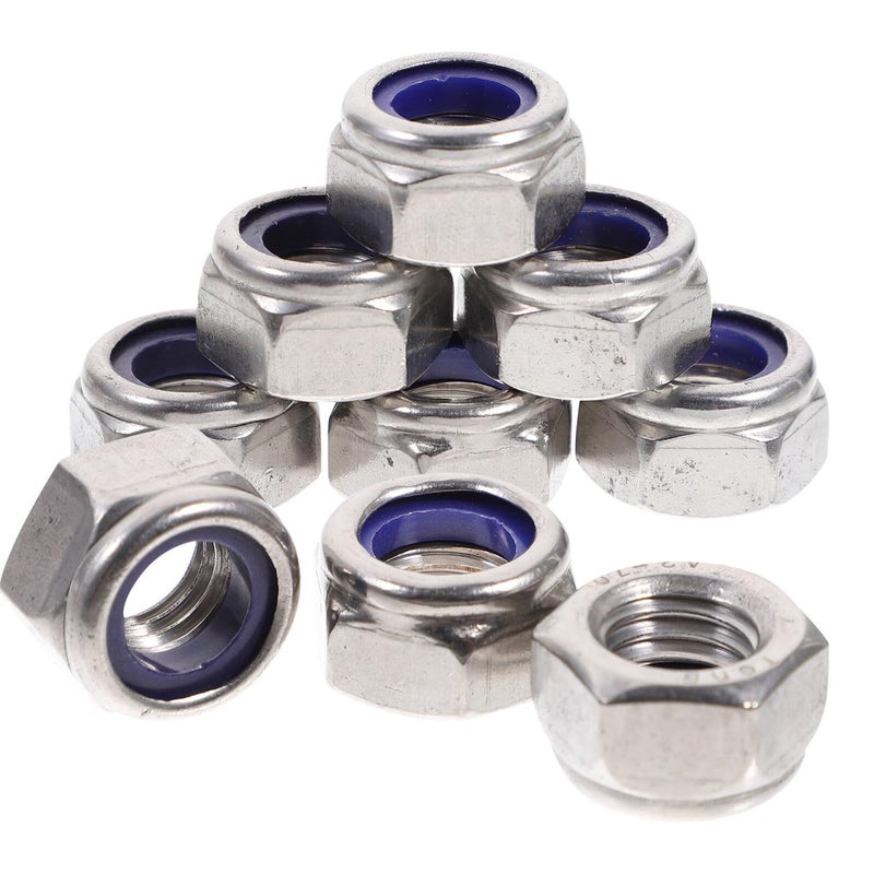 304 Stainless Steel Nylon Insert Locknuts 20pcs Metric Threaded Lock Nuts for Industrial Automotive - Image 2