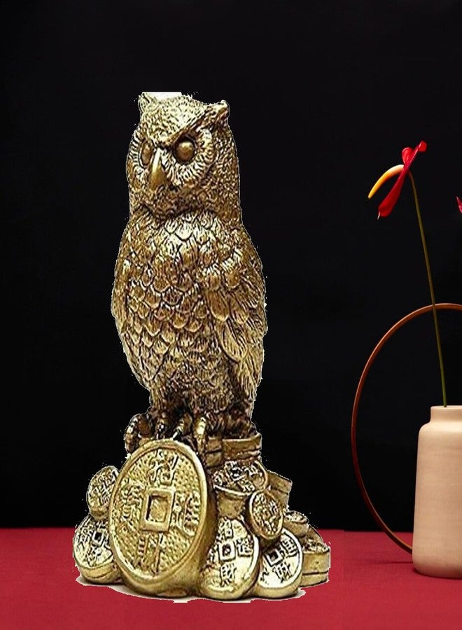DEQUERA Feng Shui Owl for Money and Wisdom Showpiece - 10 cm - Image 4