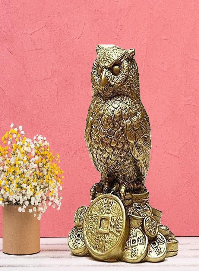 DEQUERA Feng Shui Owl for Money and Wisdom Showpiece - 10 cm - Image 1