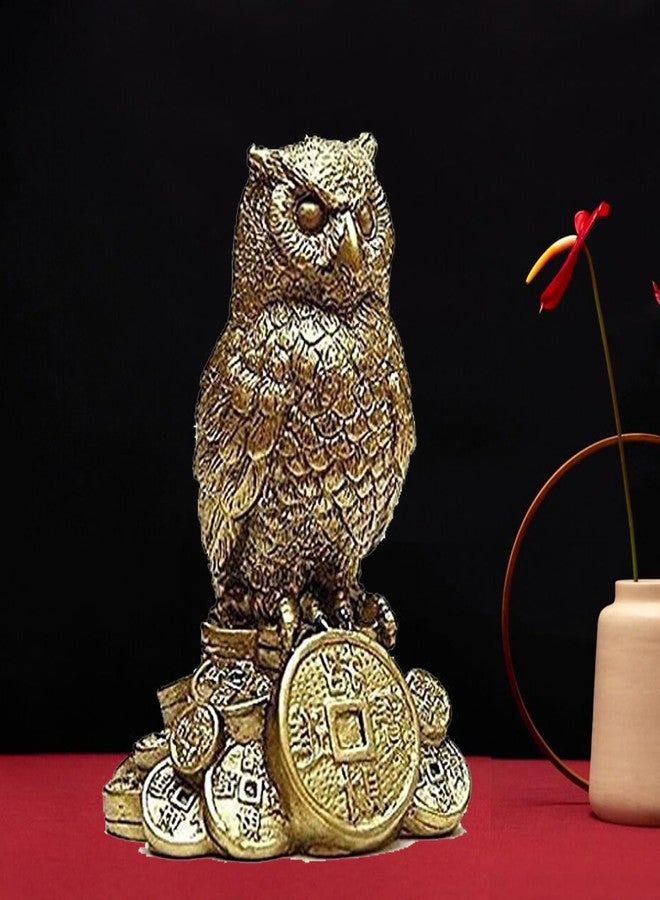 DEQUERA Feng Shui Owl for Money and Wisdom Showpiece - 10 cm - Image 2
