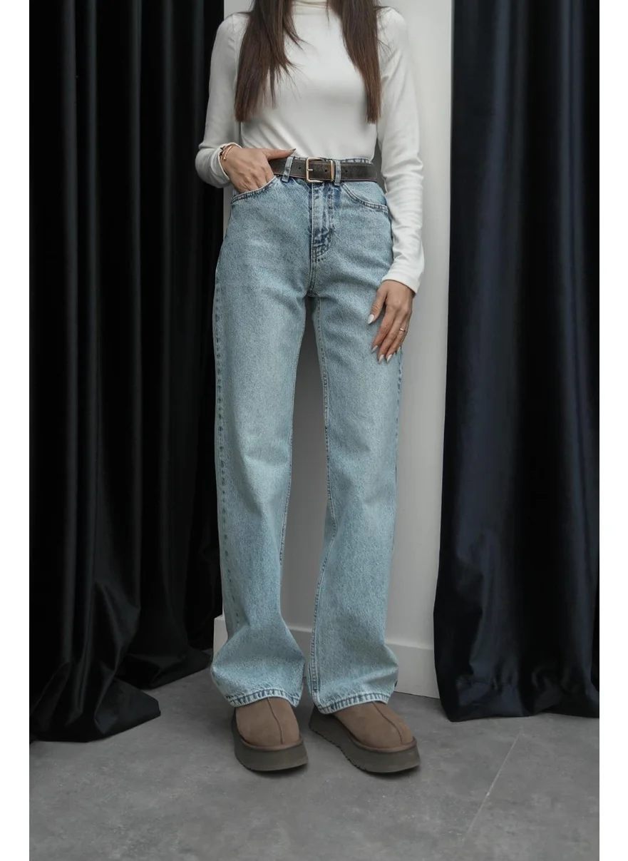 Havoş Light Blue Kuzmina Straight Jeans