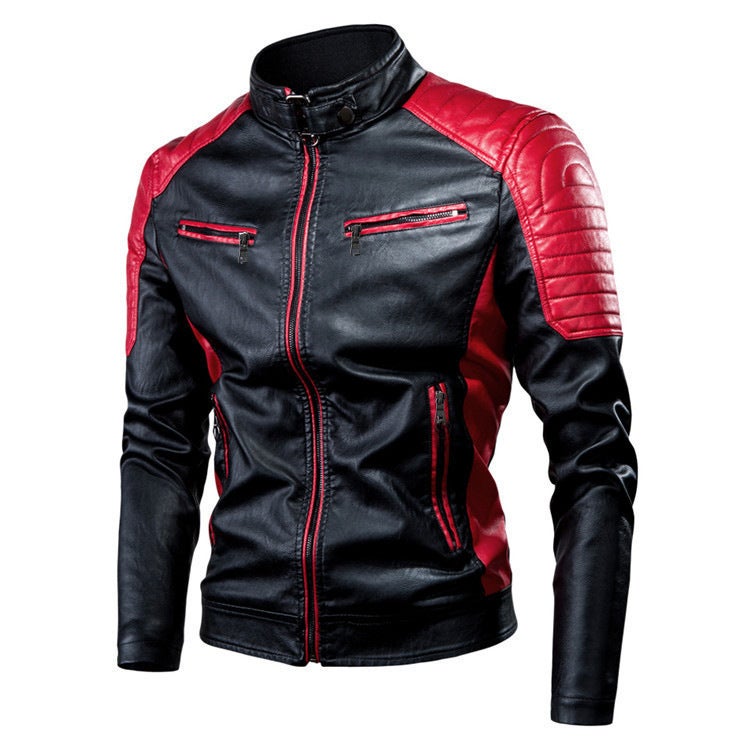 Men'S Leather Baseball Uniform Pu Casual Jacket 7701 Light Board - Image 1
