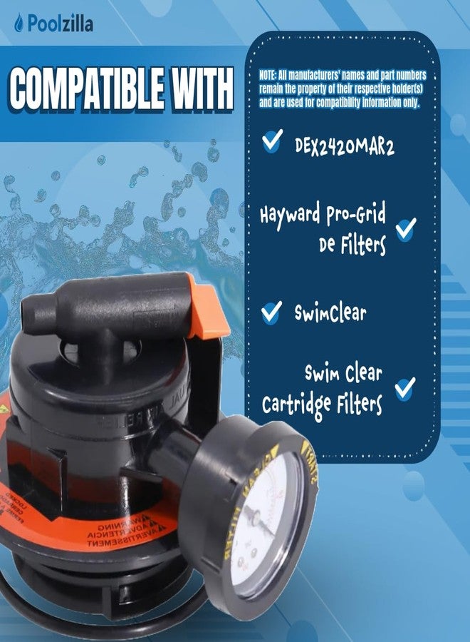 Poolzilla Manual Air Relief Assembly, Compatible with DEX2420MAR2, Pro-Grid De Filters, SwimClear and Swim Clear Cartridge Filters, Air Relief Valve Replacement for DE and Cartridge Pool Filters - Image 5
