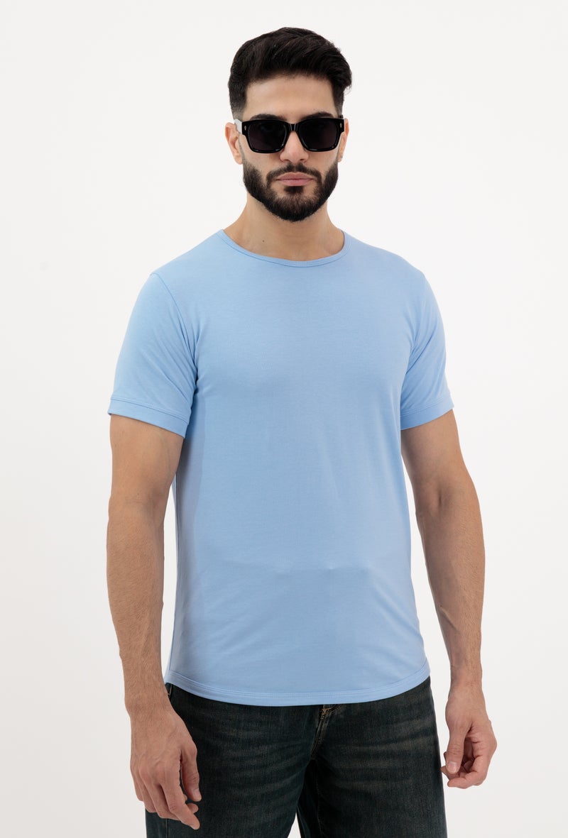 Vasl Hub VaslHub Cotton Plain T-Shirts for Men – Crew Neck Regular Fit 2-Pack (Mist & Navy) - Image 2