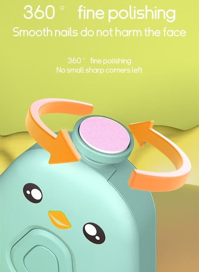 جونيس تلميع الأظافر الكهربائية مقطع الأظافر للأطفال مقطعات الأظافر الكهربائية مقاومة للرش مع 6 رؤوس طحن - Image 4