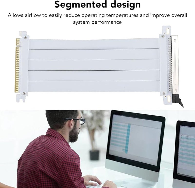 Ciciglow PCIE 5.0 X16 Riser Cable 30cm High Speed Flexible GPU Extension Cable 128Gbps - Image 4