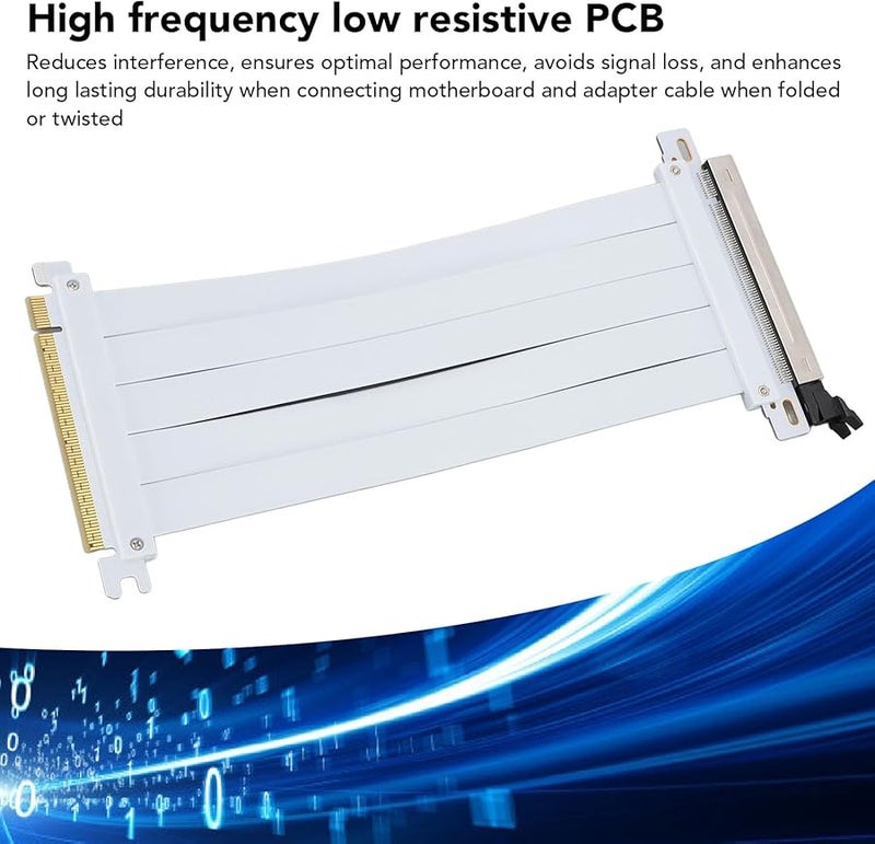 Ciciglow PCIE 5.0 X16 Riser Cable 30cm High Speed Flexible GPU Extension Cable 128Gbps - Image 3
