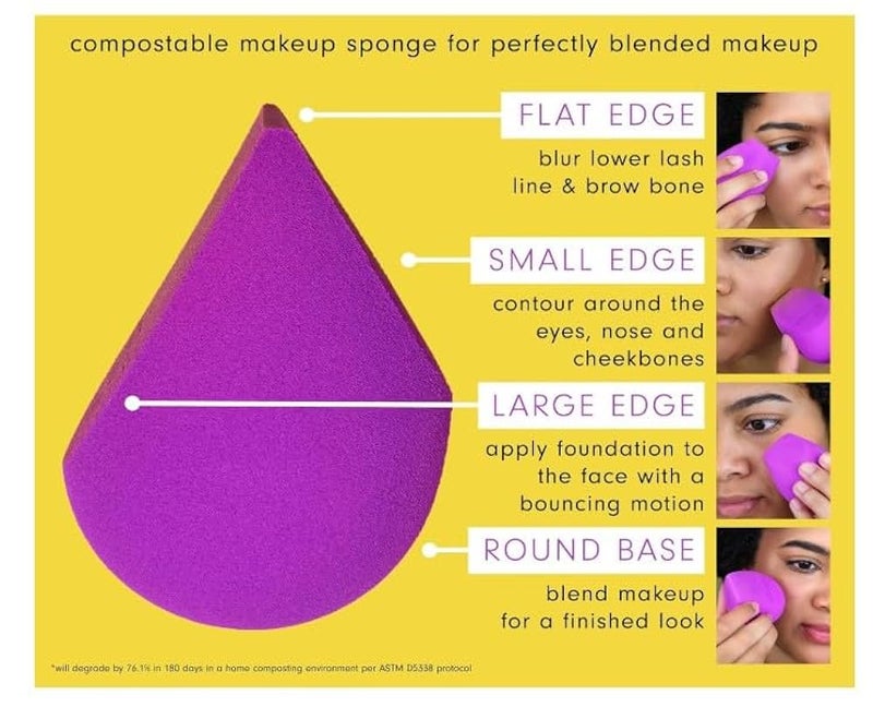 Make Up Sponge small flawless finish, 1 Piece Beauty Blender Sponge, Make Up Sponge, Wet and Dry, for Cream, Liquid Foundation, Liquids and Powder -multicolor - Image 3