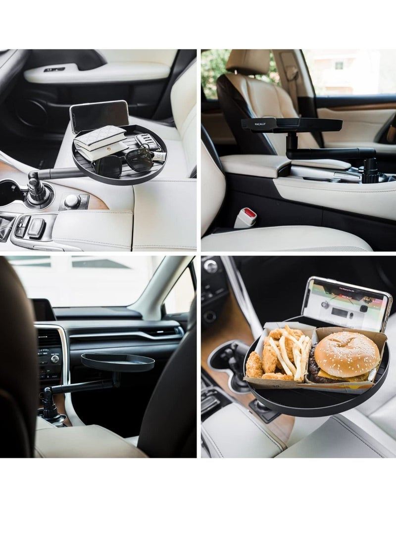 Cup Holder Tray for Car  Adjustable Car Tray Table  Perfect Car Food Tray for Eating with Phone Slot and Swivel  Car Organizer  Road Trip Essential Car Travel Accessories Gadgets - Image 5
