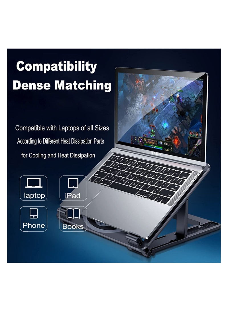 Laptop Stand Portable Ultra-Slim Quiet Laptop Cooler Pad Stand with 2 USB - C Powered Fans Fits 10-17 Inches Laptop for Different Sizes of laptops iPad Mobile Phone and Even Books - Image 5