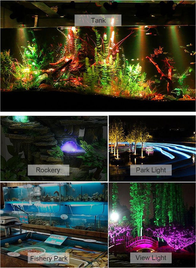 Loquat LED Underwater Diving Lamp Light Kit Set Black - Image 4