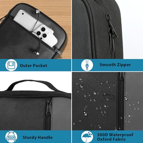 CDBXPRG Bible Cover, Bible Carrying Book Case for Women,Protective Church Organizer Holder Bag with Handle Pockets,Christian Gift for Girls Boy and Men Grey - Image 5