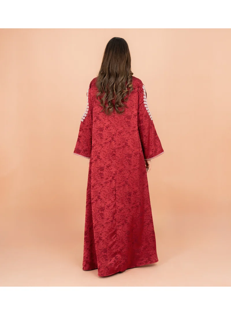 IKKXA  Classic Printed Jalabiya Cold Shoulder Crystal Designs for Women | Best Price UAE