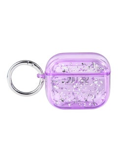 Generic Case Cover For AirPods 3 Silver Foil Epoxy Bluetooth Earphone Protective Case Purple 