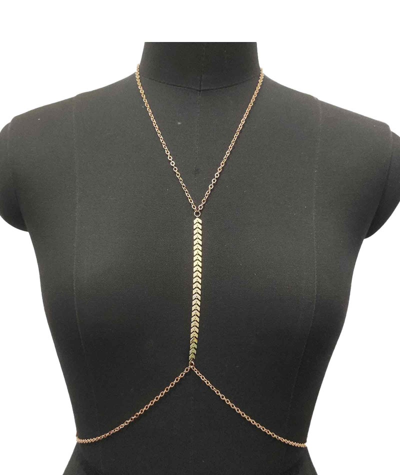 XFSAFDM 2PCS Body Chain for Women, Layered Crossover Bikini Body Jewelry Adjustable Summer Beach, Stylish Beach Accessories (Golden+Silvery) - Image 4