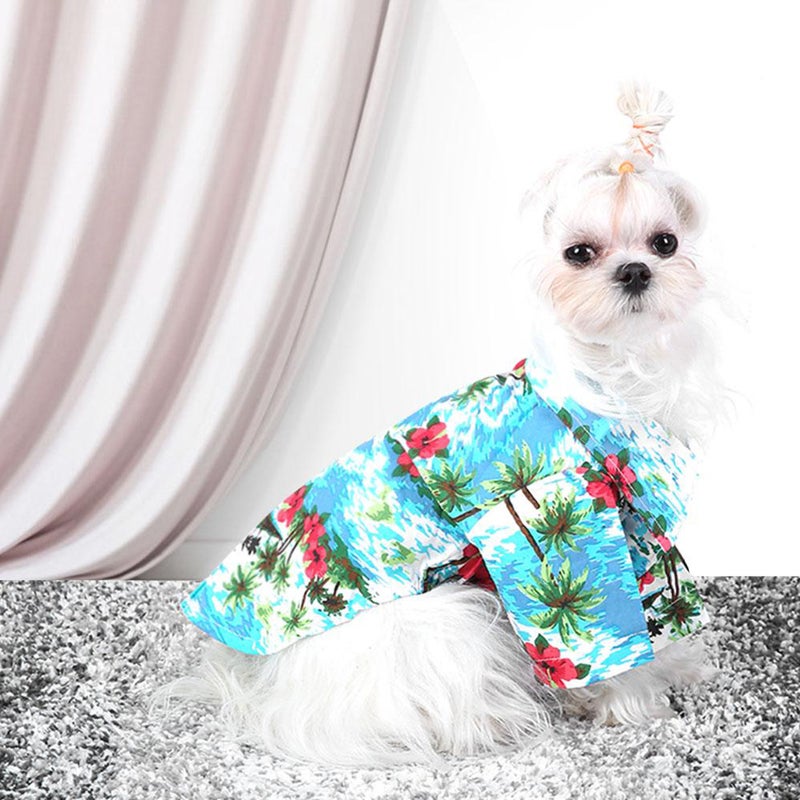 2 pcs Stylish Dog Suit Pet Puppy Clothes Hawaii Style Printing Vest Shirts Size XXL ( ) - Image 1