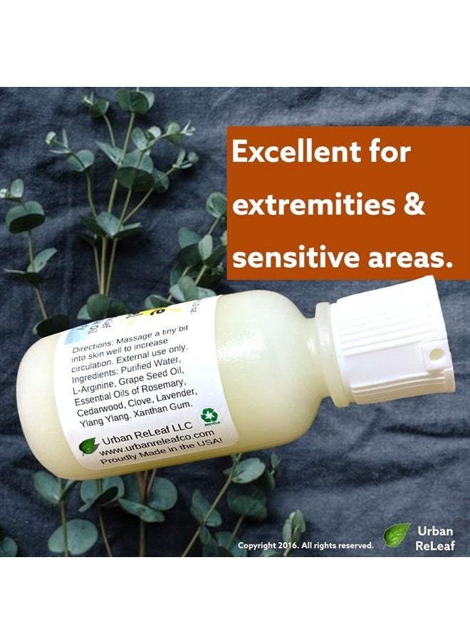Urban ReLeaf - L-Arginine Warming Gel ! Fast Heat, 100% Natural! Quick Drying. Circulation Massage Legs Hands Feet - Image 1