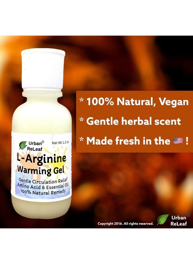 Urban ReLeaf - L-Arginine Warming Gel ! Fast Heat, 100% Natural! Quick Drying. Circulation Massage Legs Hands Feet - Image 1