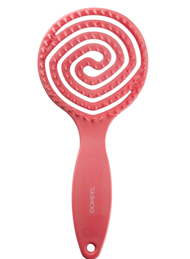 DOMPEL Strawberry-Scented Silicone Hair Styling Brush – Pink - Image 1