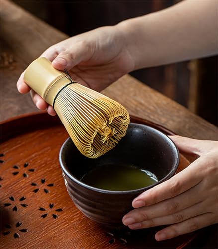 TURIMON Matcha Whisk - Bamboo Whisk for Matcha Powder, Handcrafted Organic Traditional Japanese Chasen, 100-Prong Matcha Stirrer Wisk Mixer Brush for Authentic Tea Preparation - Image 2