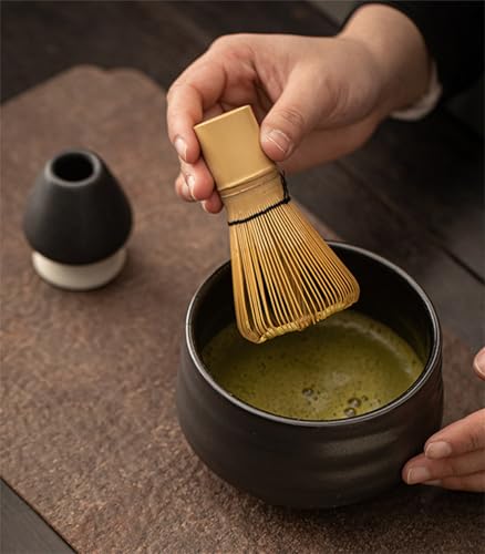 TURIMON Matcha Whisk - Bamboo Whisk for Matcha Powder, Handcrafted Organic Traditional Japanese Chasen, 100-Prong Matcha Stirrer Wisk Mixer Brush for Authentic Tea Preparation - Image 3