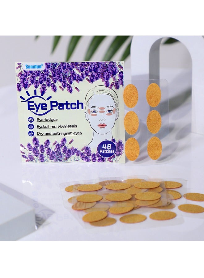 48Pcs Lavender Scented Eye Patch - Relieves Eye Fatigue Eye Care Patch - Stay Up Late Eye Dryness - Lavender Eye Patch