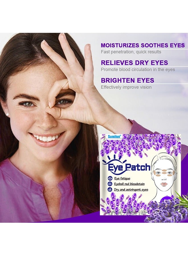48Pcs Lavender Scented Eye Patch - Relieves Eye Fatigue Eye Care Patch - Stay Up Late Eye Dryness - Lavender Eye Patch