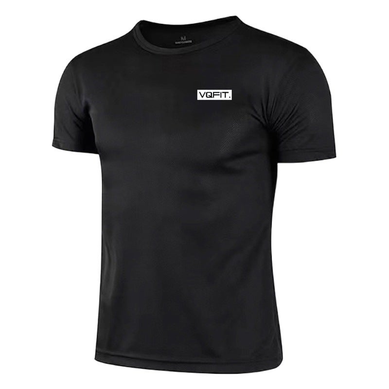 Sports fitness clothes men''s short-sleeved T-shirt basketball running quick-drying mesh breathable stretch Bodybuilding Muscle fashion brand - Image 2