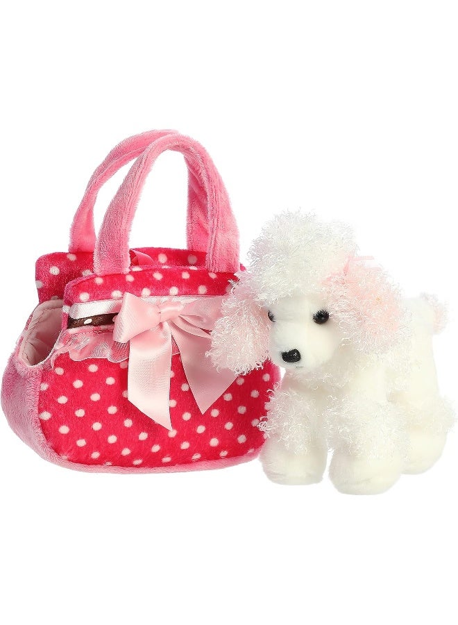 AURORA حاملة الحيوانات الأليفة من أوراورا وورلد - 8" نقاط وردية فاخرة ملونة - Image 1