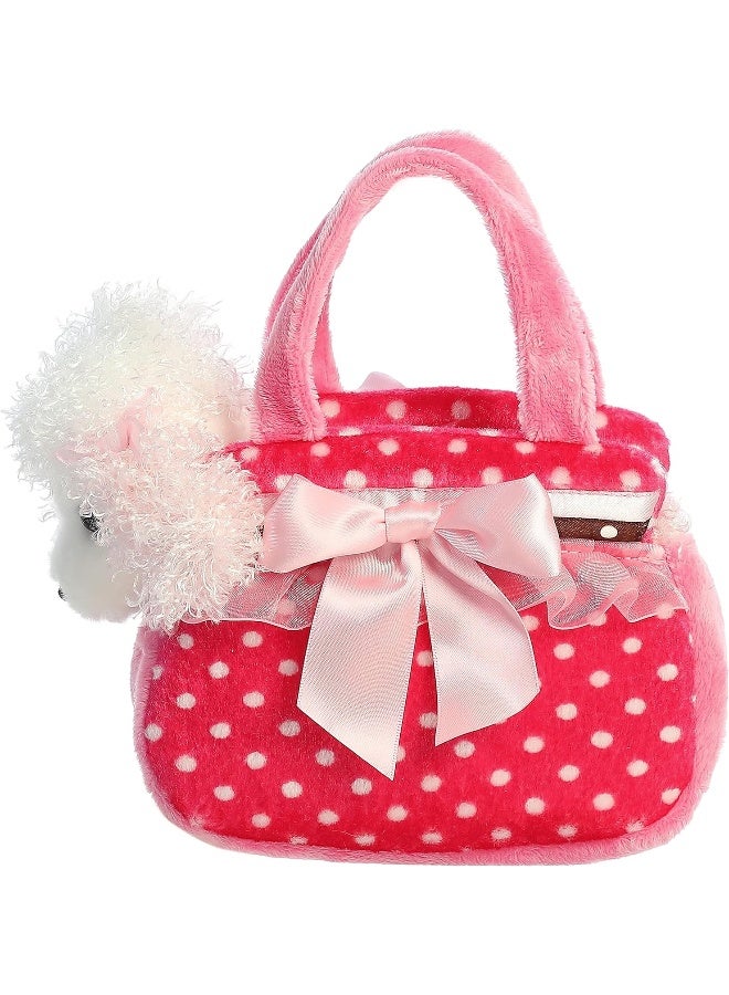 AURORA حاملة الحيوانات الأليفة من أوراورا وورلد - 8" نقاط وردية فاخرة ملونة - Image 5