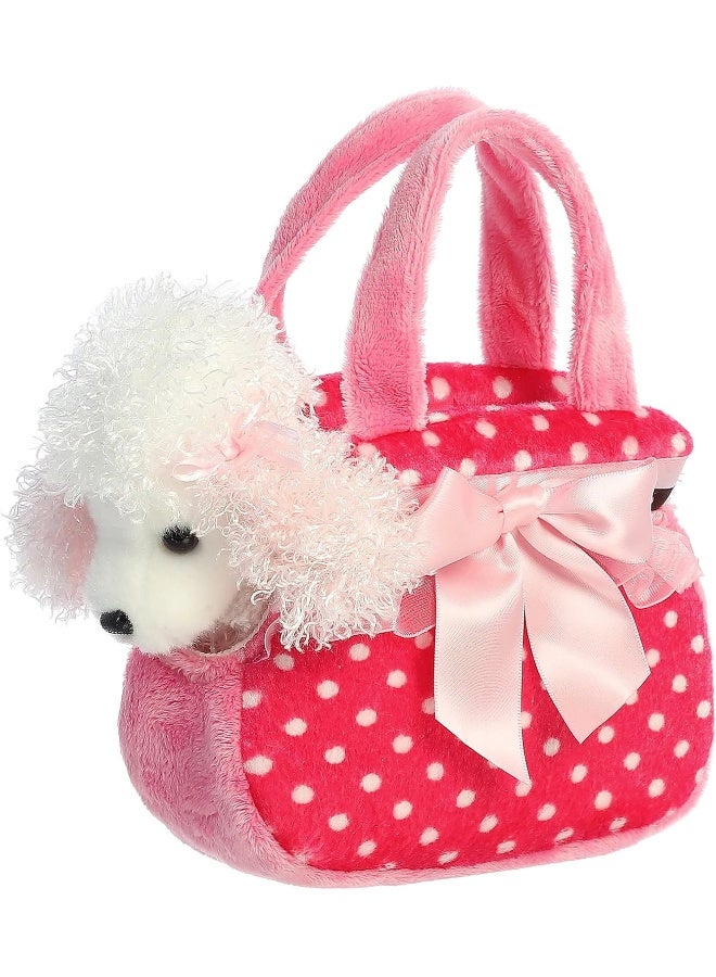 AURORA حاملة الحيوانات الأليفة من أوراورا وورلد - 8" نقاط وردية فاخرة ملونة - Image 2