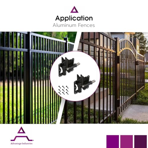 Advantage Industries SelfClosing Gate Hinge for Aluminum Gate PowderCoated StainlessSteel Hinge Horizontal Adjustable HeavyDuty Enclosed Spring 2Side Gate Attachment Pair Black - Image 3