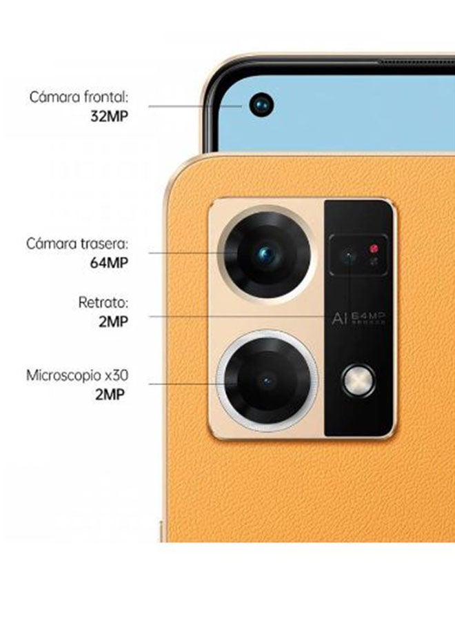 OPPO Reno 7 Orange / Oranye Senja Dual Sim 8GB RAM 256GB 4G LTE - Image 3