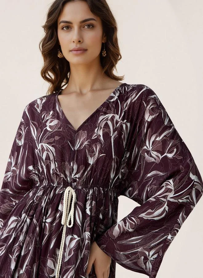 Splash FAV Floral Print Kaftan Women Dress Viscose