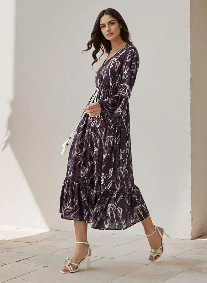 Splash FAV Floral Print Kaftan Women Dress Viscose